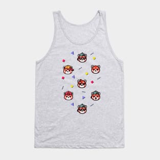 Red Panda - Retro 90s Pattern Tank Top